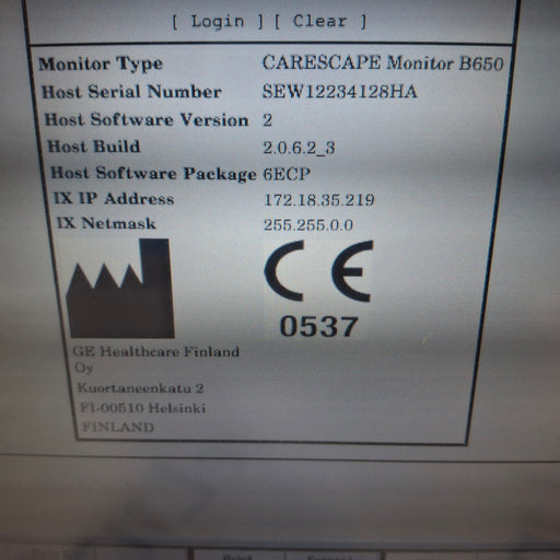 GE Healthcare GE Healthcare Carescape B650 Patient Monitor Patient Monitors reLink Medical