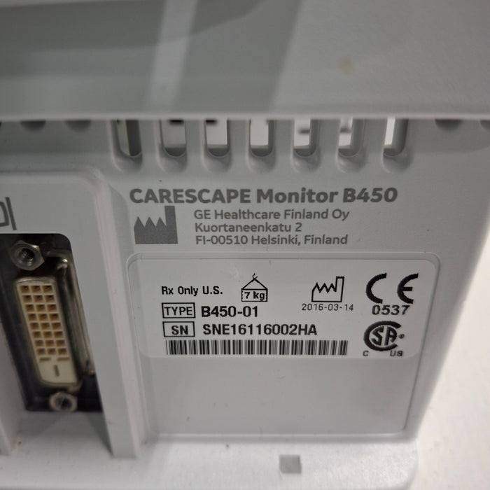 GE Healthcare Carescape B450 Patient Monitor
