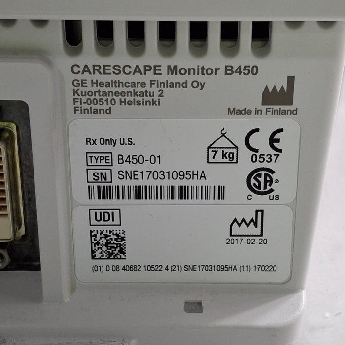GE Healthcare GE Healthcare Carescape B450 Critical Care Patient Monitor Patient Monitors reLink Medical