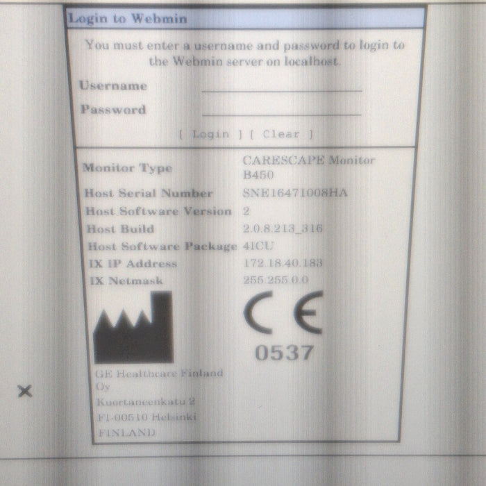 GE Healthcare GE Healthcare Carescape B450 Critical Care Patient Monitor Patient Monitors reLink Medical