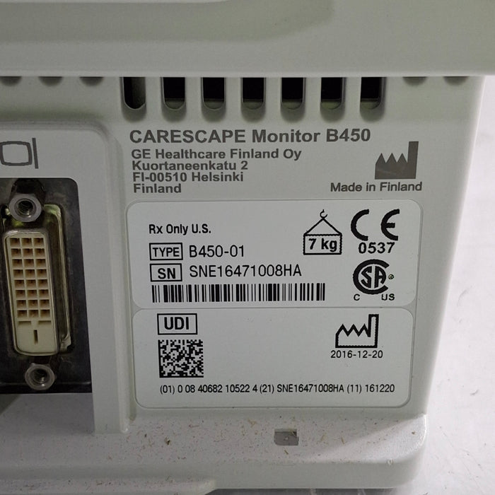 GE Healthcare GE Healthcare Carescape B450 Critical Care Patient Monitor Patient Monitors reLink Medical