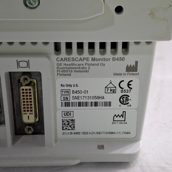 GE Healthcare GE Healthcare Carescape B450 Critical Care Patient Monitor Patient Monitors reLink Medical