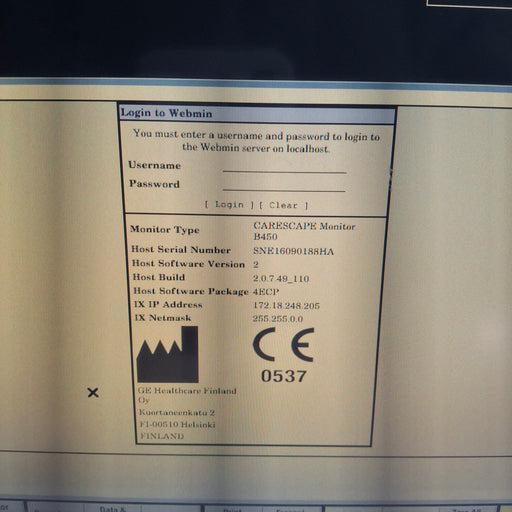 GE Healthcare GE Healthcare Carescape B450 Emergency Care Patient Monitor Patient Monitors reLink Medical