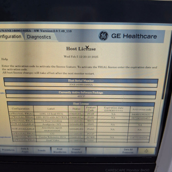 GE Healthcare GE Healthcare Carescape B450 Emergency Care Patient Monitor Patient Monitors reLink Medical