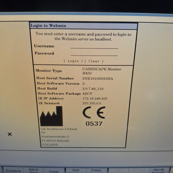 GE Healthcare GE Healthcare Carescape B450 Patient Monitor Patient Monitors reLink Medical