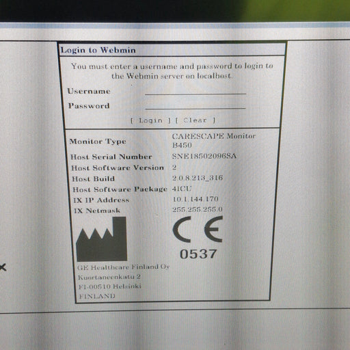 GE Healthcare GE Healthcare Carescape B450 Critical Care Patient Monitor Patient Monitors reLink Medical
