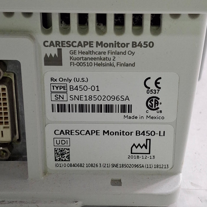 GE Healthcare GE Healthcare Carescape B450 Critical Care Patient Monitor Patient Monitors reLink Medical