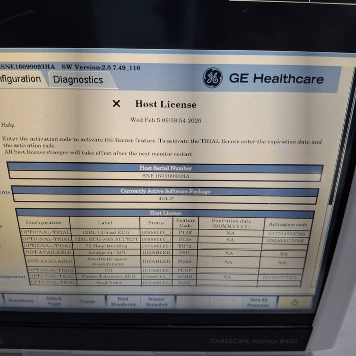 GE Healthcare GE Healthcare Carescape B450 Emergency Care Patient Monitor Patient Monitors reLink Medical