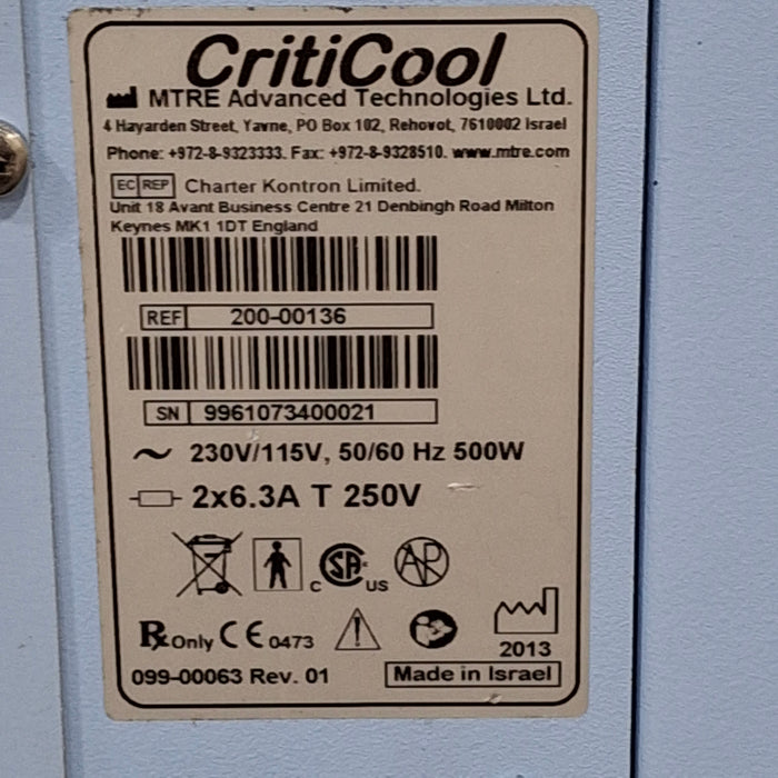 Belmont MTRE CritiCool Warming Unit