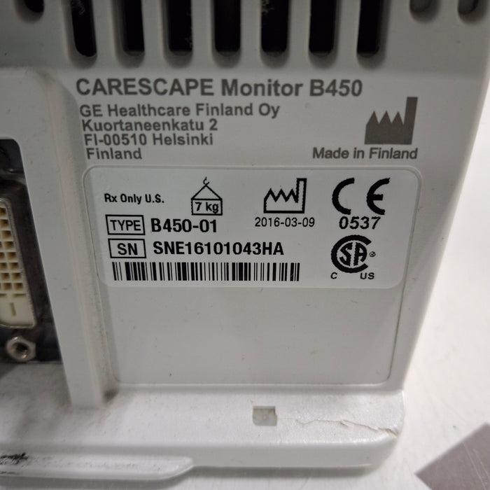GE Healthcare Carescape B450 Patient Monitor