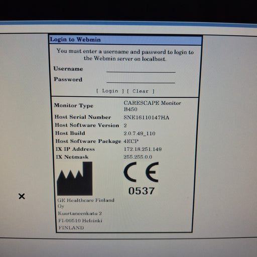 GE Healthcare GE Healthcare Carescape B450 Emergency Care Patient Monitor Patient Monitors reLink Medical