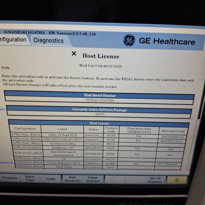 GE Healthcare GE Healthcare Carescape B450 Emergency Care Patient Monitor Patient Monitors reLink Medical