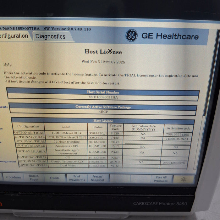 GE Healthcare GE Healthcare Carescape B450 Emergency Care Patient Monitor Patient Monitors reLink Medical