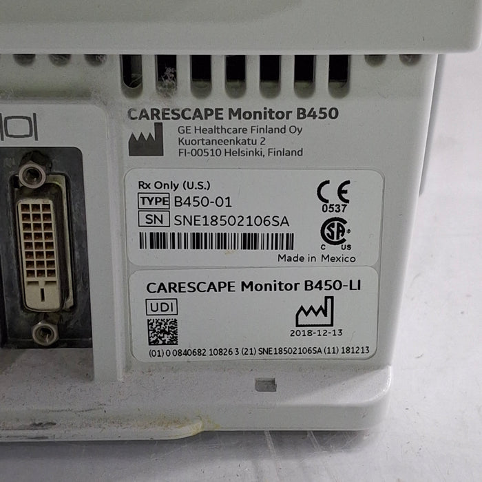 GE Healthcare GE Healthcare Carescape B450 Critical Care Patient Monitor Patient Monitors reLink Medical