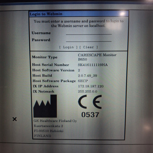 GE Healthcare GE Healthcare Carescape B650 Emergency Care Patient Monitor Patient Monitors reLink Medical