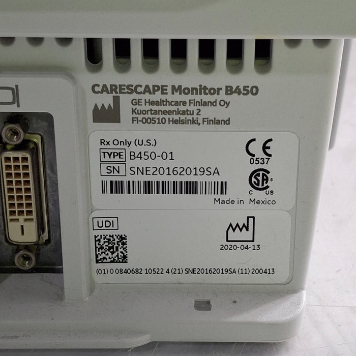 GE Healthcare GE Healthcare Carescape B450 Critical Care Patient Monitor Patient Monitors reLink Medical