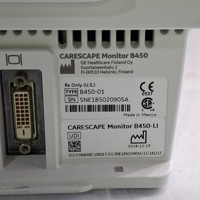 GE Healthcare GE Healthcare Carescape B450 Critical Care Patient Monitor Patient Monitors reLink Medical