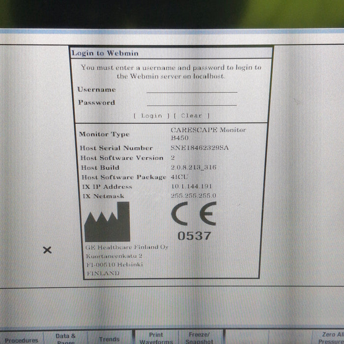 GE Healthcare GE Healthcare Carescape B450 Critical Care Patient Monitor Patient Monitors reLink Medical