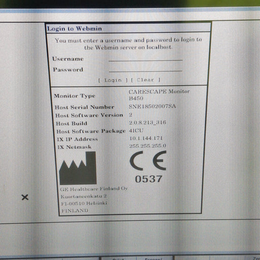 GE Healthcare GE Healthcare Carescape B450 Critical Care Patient Monitor Patient Monitors reLink Medical