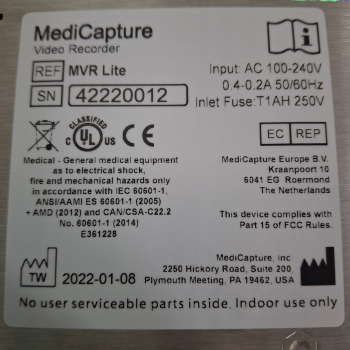 MediCapture MediCap MVR Lite Digital Imaging System