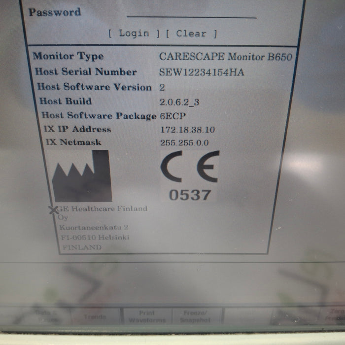 GE Healthcare GE Healthcare Carescape B650 Patient Monitor Patient Monitors reLink Medical