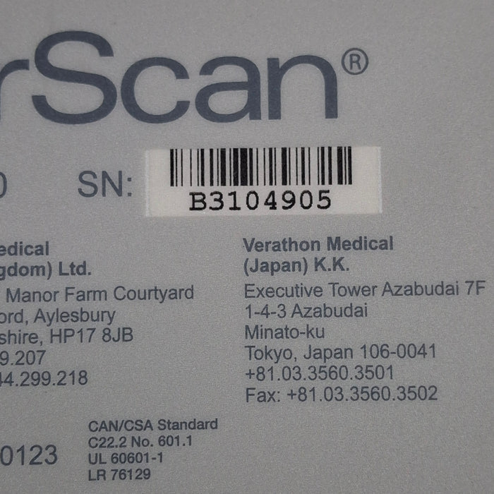 Verathon Medical, Inc BladderScan BVI 3000 Bladder Scanner