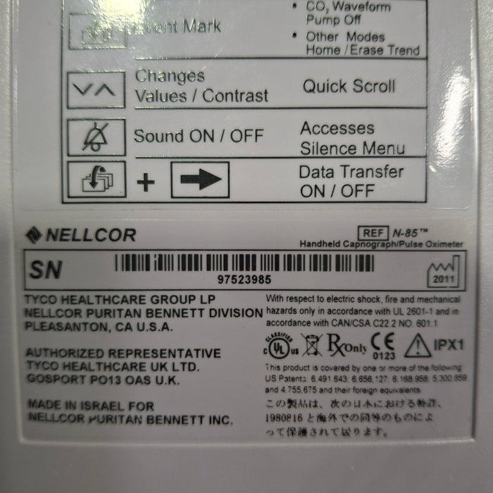 Nellcor N-85 Pulse Oximeter