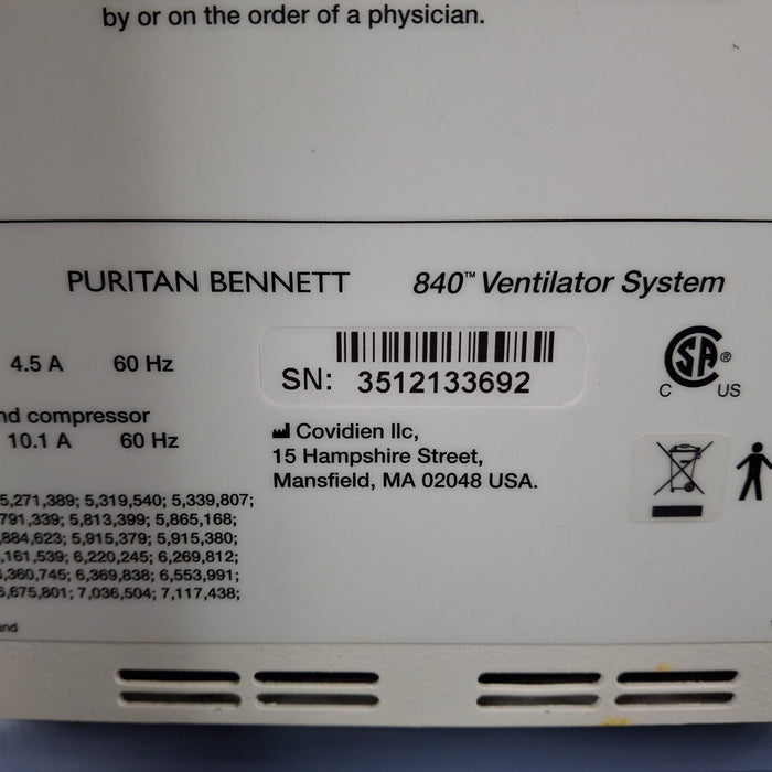 Puritan Bennett Puritan Bennett 840 Ventilator Respiratory reLink Medical