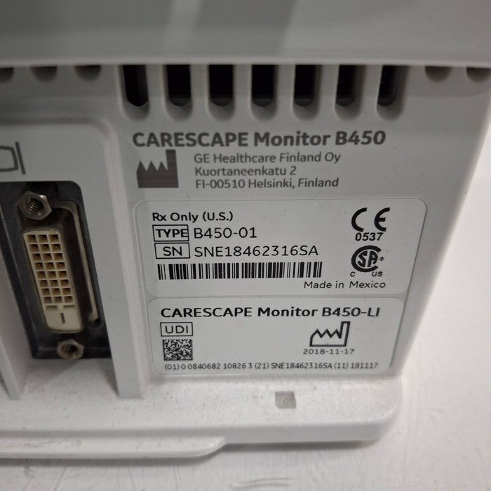 GE Healthcare GE Healthcare Carescape B450 Critical Care Patient Monitor Patient Monitors reLink Medical