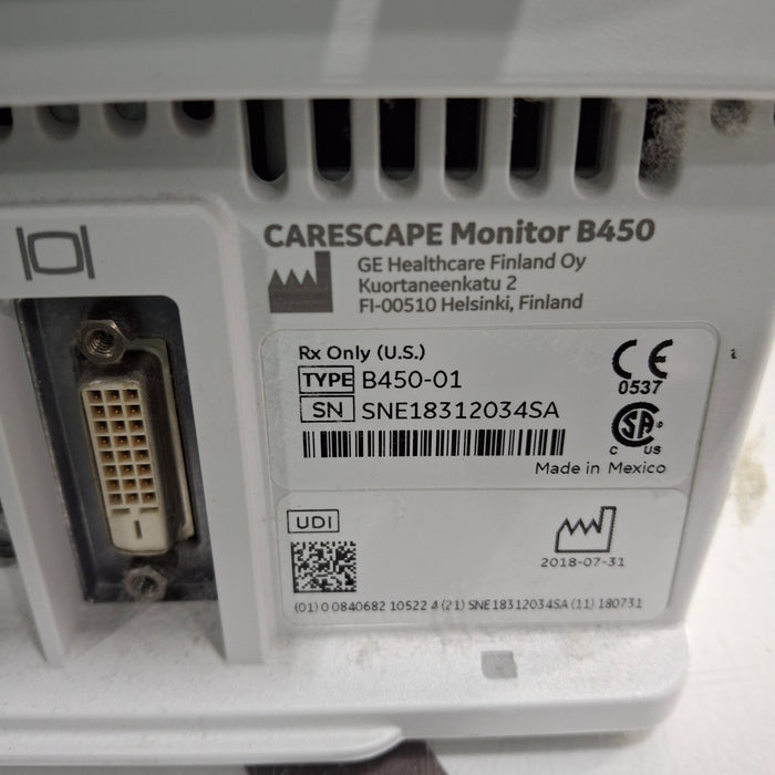 GE Healthcare GE Healthcare Carescape B450 Critical Care Patient Monitor Patient Monitors reLink Medical