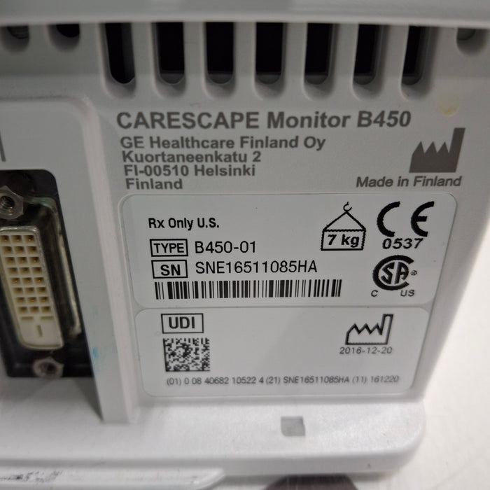 GE Healthcare GE Healthcare Carescape B450 Critical Care Patient Monitor Patient Monitors reLink Medical