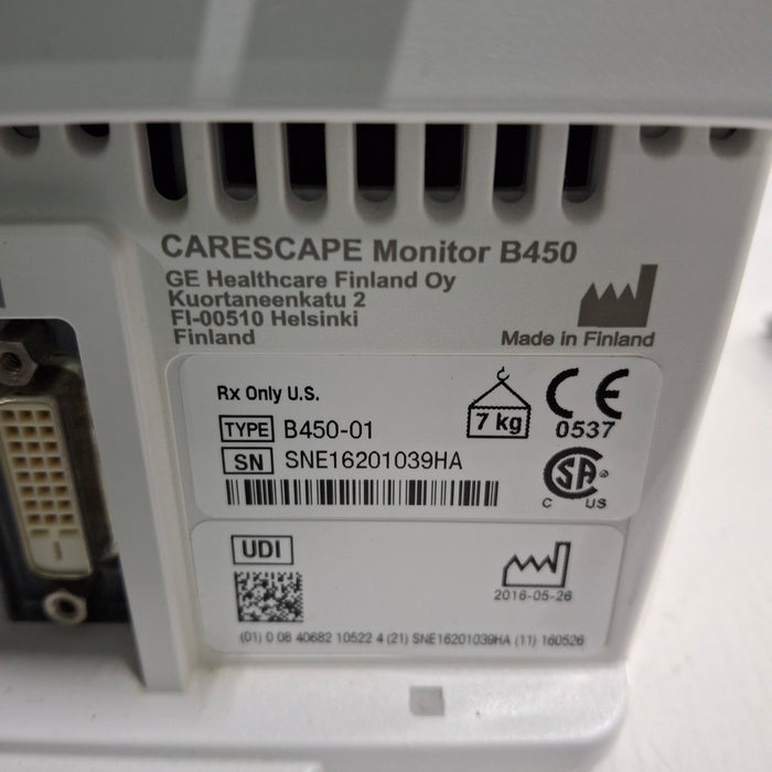 GE Healthcare GE Healthcare Carescape B450 Critical Care Patient Monitor Patient Monitors reLink Medical