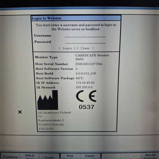 GE Healthcare GE Healthcare Carescape B450 Critical Care Patient Monitor Patient Monitors reLink Medical