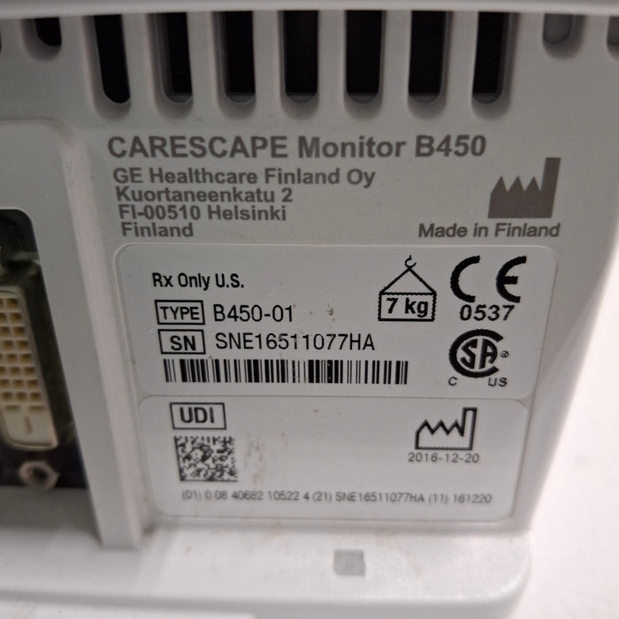 GE Healthcare GE Healthcare Carescape B450 Critical Care Patient Monitor Patient Monitors reLink Medical
