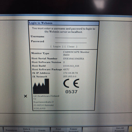 GE Healthcare GE Healthcare Carescape B450 Critical Care Patient Monitor Patient Monitors reLink Medical