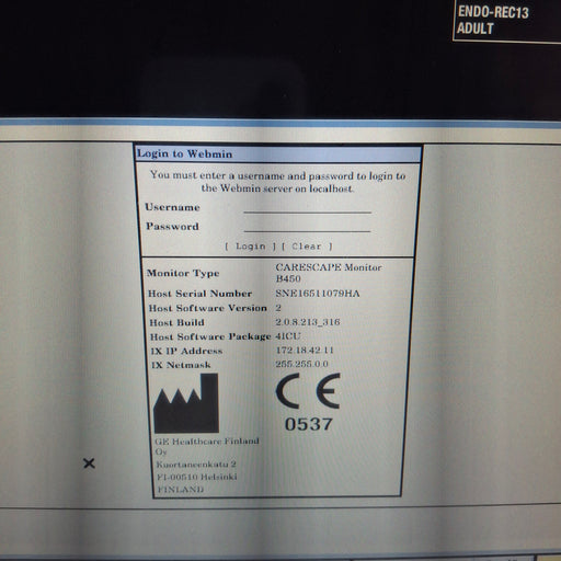 GE Healthcare GE Healthcare Carescape B450 Critical Care Patient Monitor Patient Monitors reLink Medical