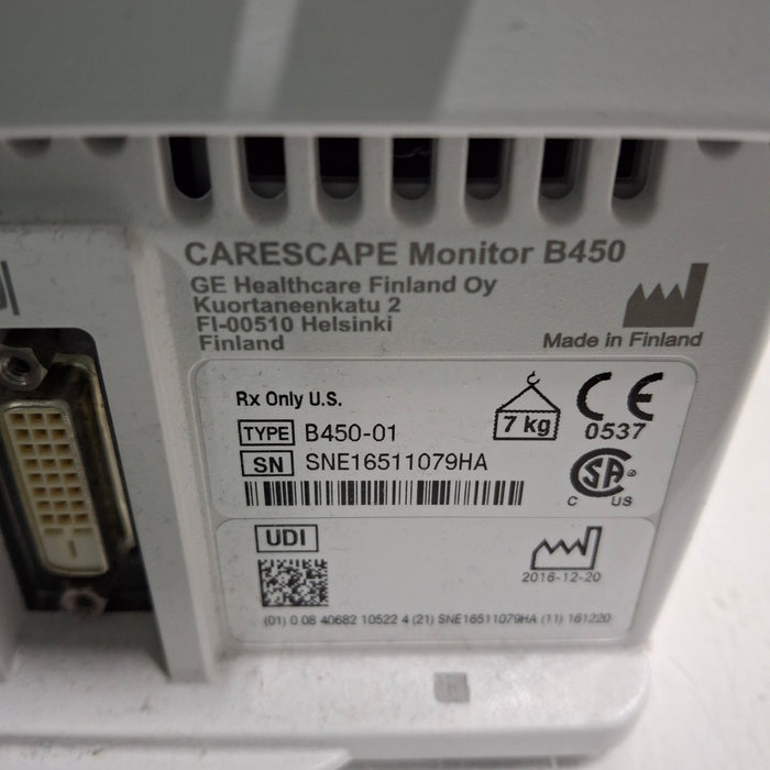 GE Healthcare GE Healthcare Carescape B450 Critical Care Patient Monitor Patient Monitors reLink Medical