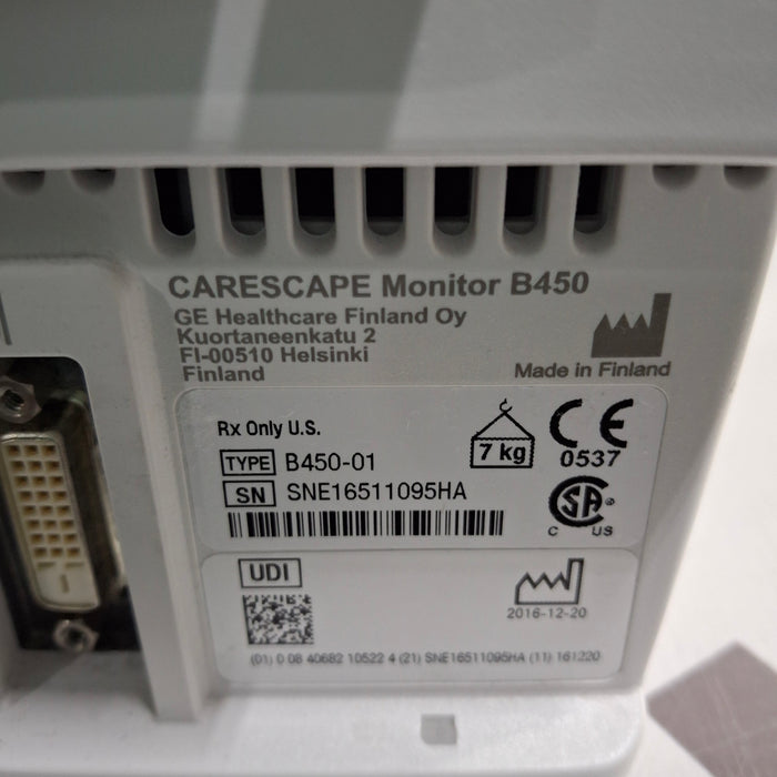 GE Healthcare GE Healthcare Carescape B450 Critical Care Patient Monitor Patient Monitors reLink Medical