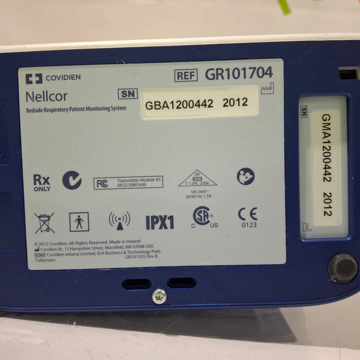 Covidien GR101704 Bedside Respiratory Patient Monitoring System