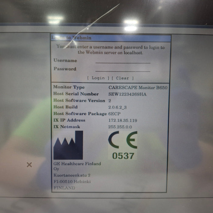 GE Healthcare GE Healthcare Carescape B650 Patient Monitor Patient Monitors reLink Medical