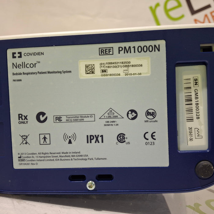 Covidien PM1000N Nellcor Bedside SPO2 Monitor