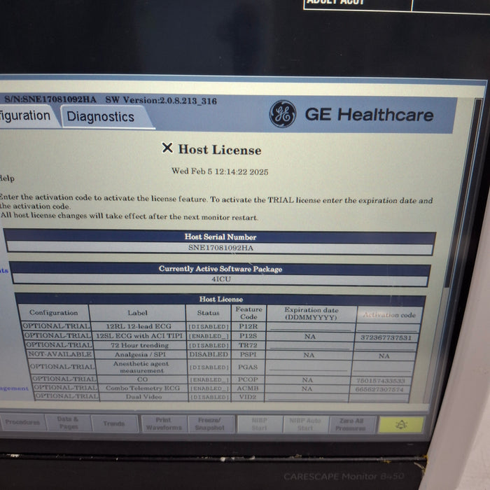 GE Healthcare Carescape B450 Patient Monitor