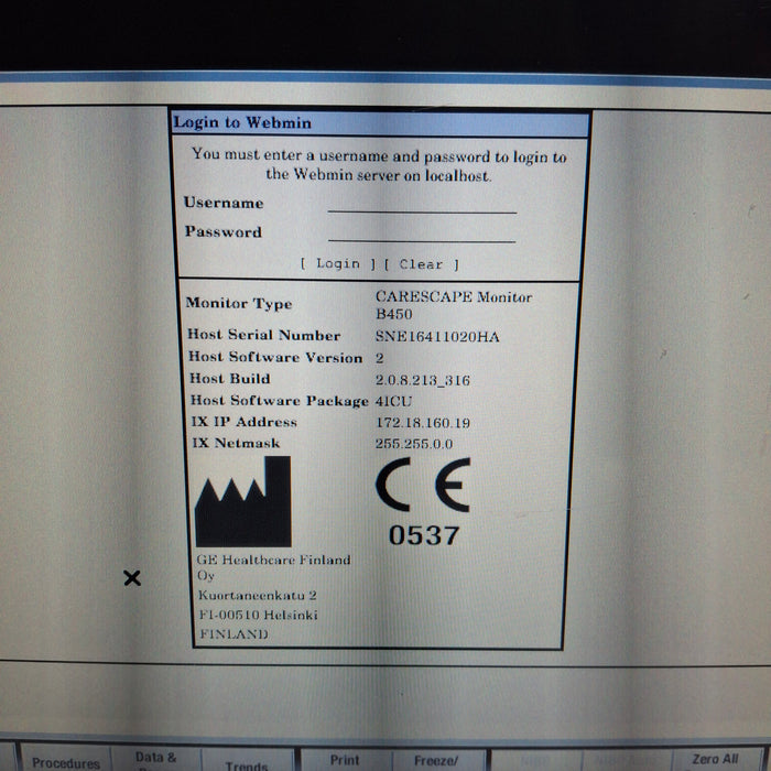 GE Healthcare GE Healthcare Carescape B450 Critical Care Patient Monitor Patient Monitors reLink Medical