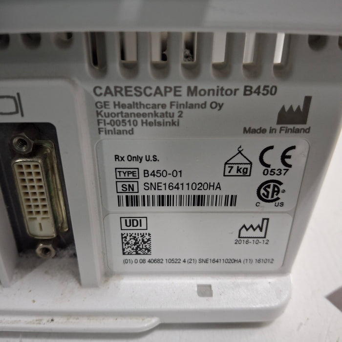 GE Healthcare GE Healthcare Carescape B450 Critical Care Patient Monitor Patient Monitors reLink Medical
