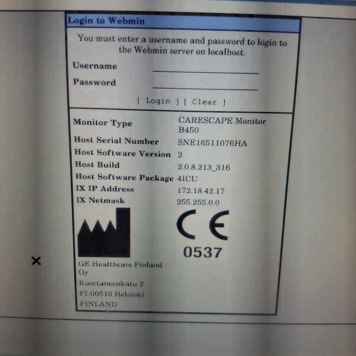 GE Healthcare GE Healthcare Carescape B450 Critical Care Patient Monitor Patient Monitors reLink Medical
