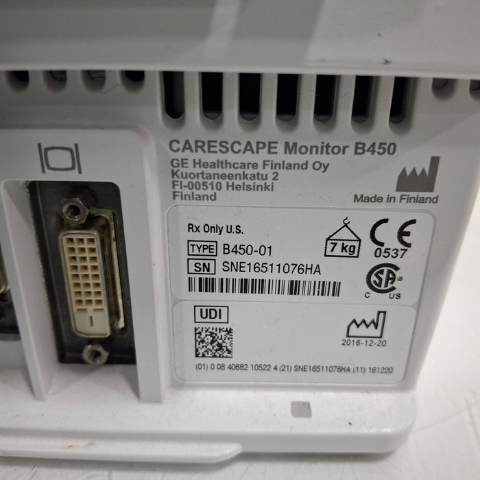 GE Healthcare GE Healthcare Carescape B450 Critical Care Patient Monitor Patient Monitors reLink Medical