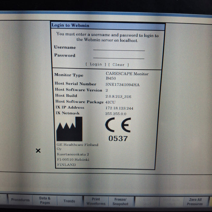 GE Healthcare GE Healthcare Carescape B450 Critical Care Patient Monitor Patient Monitors reLink Medical