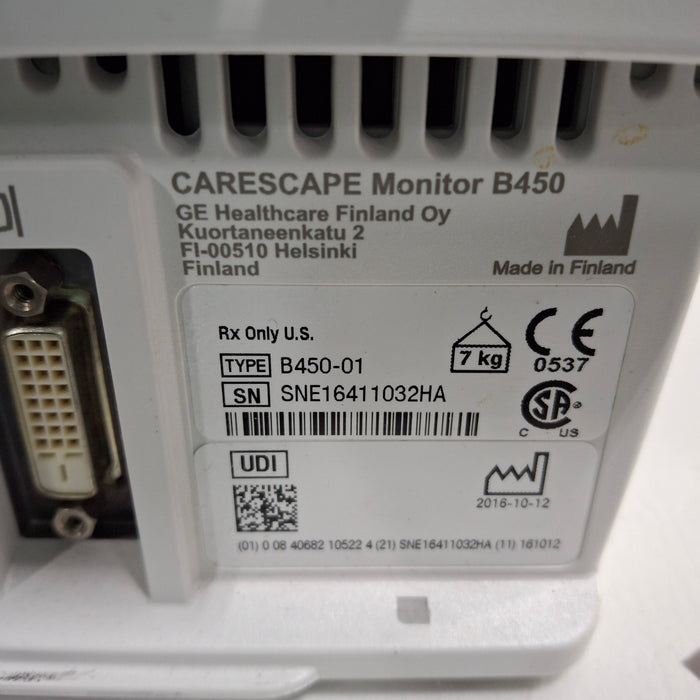 GE Healthcare GE Healthcare Carescape B450 Critical Care Patient Monitor Patient Monitors reLink Medical