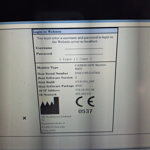 GE Healthcare GE Healthcare Carescape B450 Neonatal Care Patient Monitor Patient Monitors reLink Medical