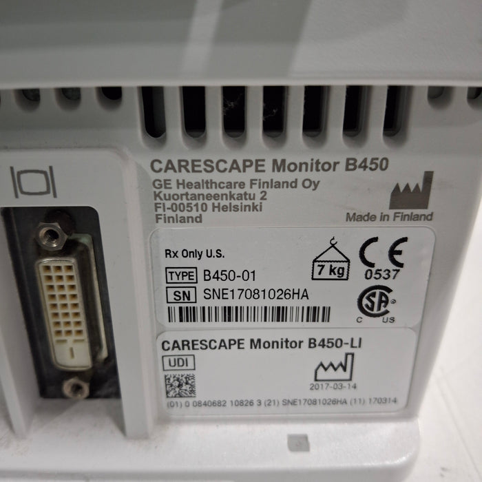 GE Healthcare GE Healthcare Carescape B450 Critical Care Patient Monitor Patient Monitors reLink Medical